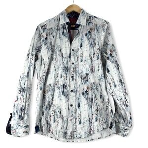 Au Noir Mens Long Sleeve Magnani Long Sleeve Dress Shirt Sz 3
